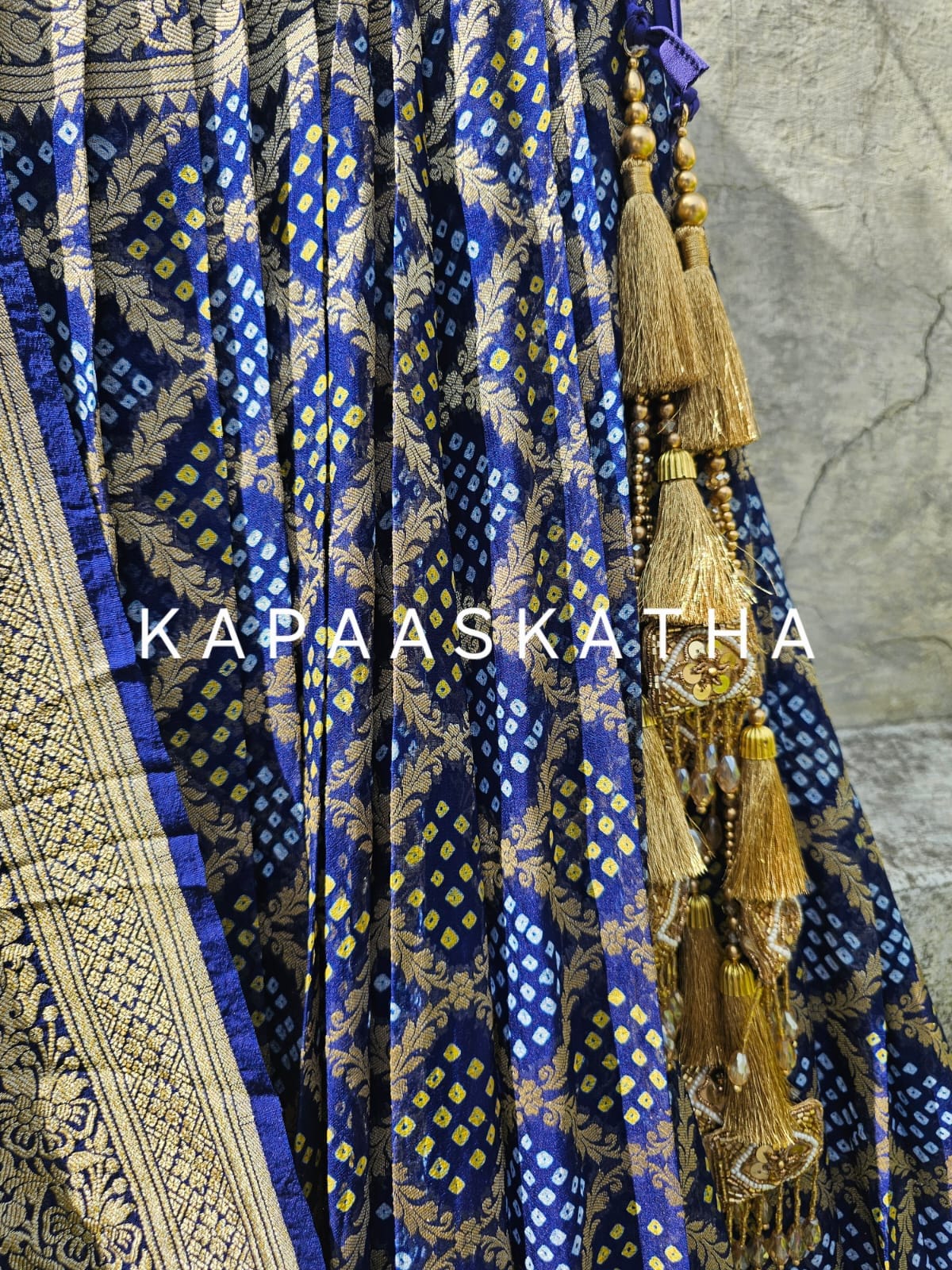 blue-pure-banarsi-georgette-bandhani-lehenga
