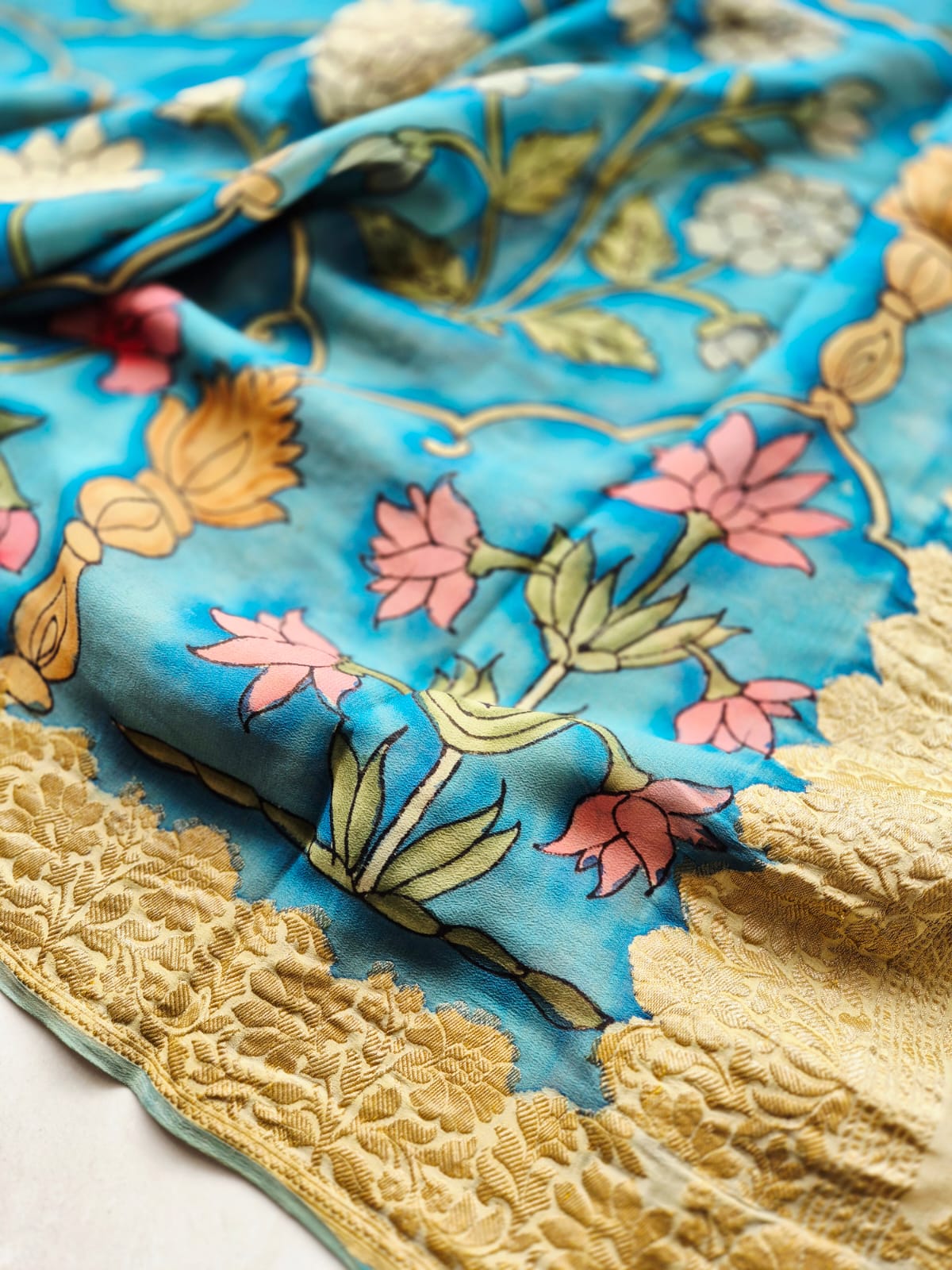 blue-mughlai-banarsee-kalamkari-saree