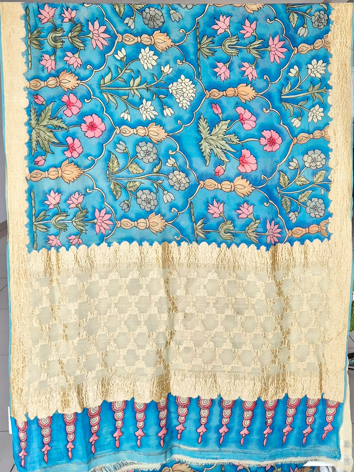 blue-mughlai-banarsee-kalamkari-saree