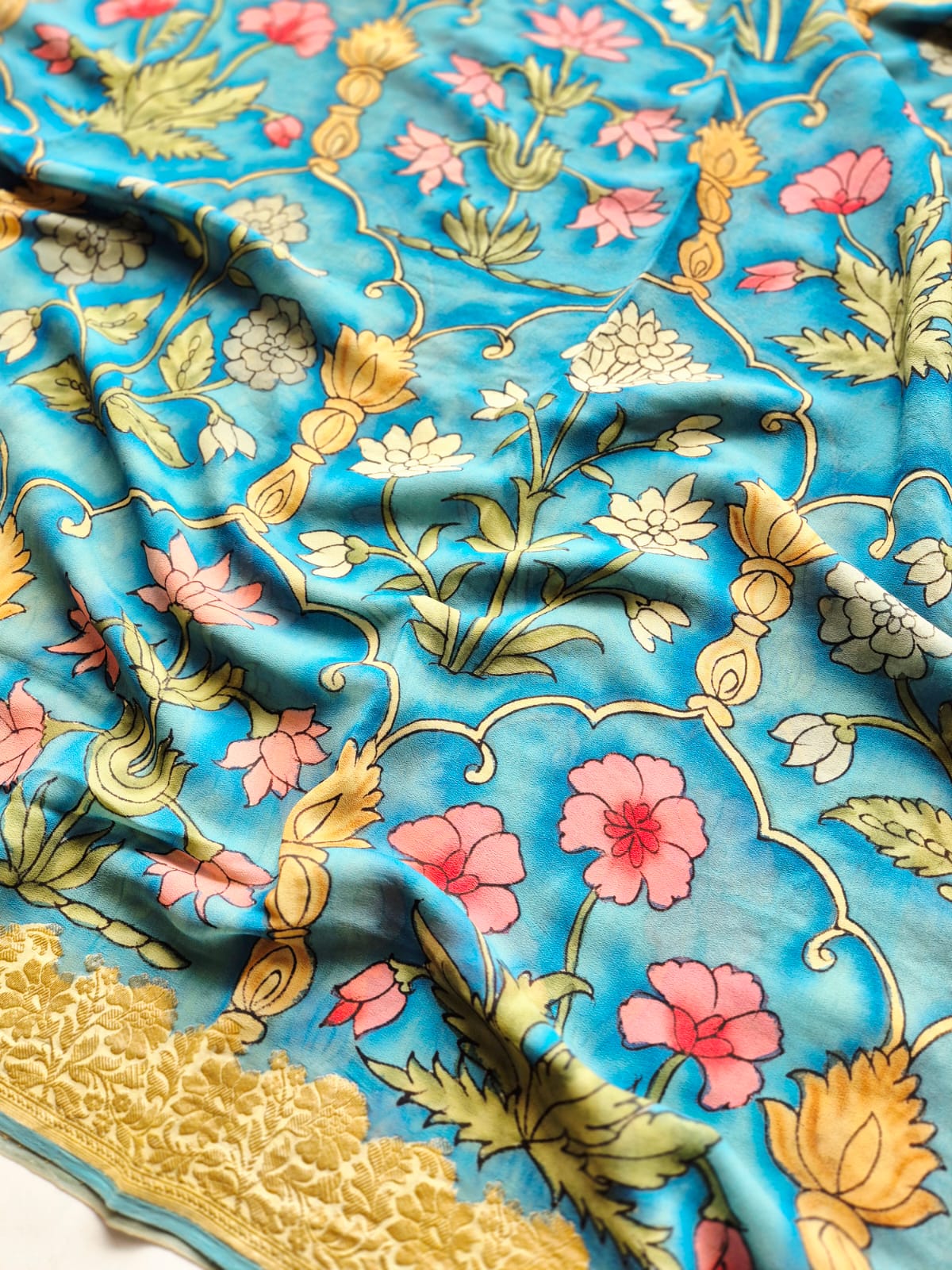 blue-mughlai-banarsee-kalamkari-saree
