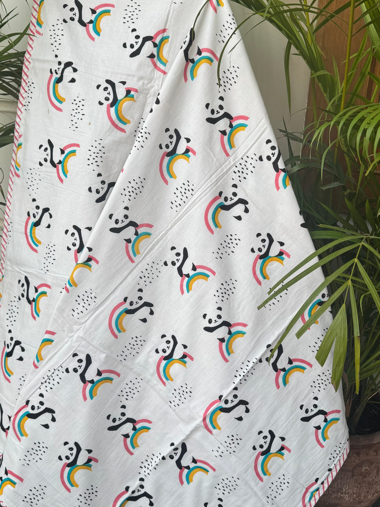 kids panda print dohar in mulmul and flannel bulk buy available for dubai kuwait