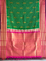 bridal-scarlet-handloom-kanjivaram-bandhani-silk-saree