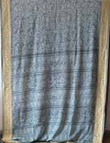 Ombre - Brown and Grey Pure Banarsi Gerogette Bandhani Saree