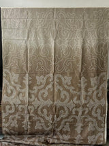 Habotai Silk Bandhani Saree in Shades of Brown Grey