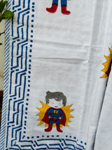 jaipur handprinted cotton dohar for kids superhero theme for usa canada uk australia resellers