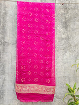 captivating-rani-pink-pure-banarsi-georgette-bandhani-lehenga-with-dupatta