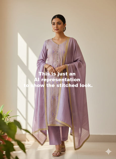 chanderi-cotton-applique-lavander-unstitched-suit-set