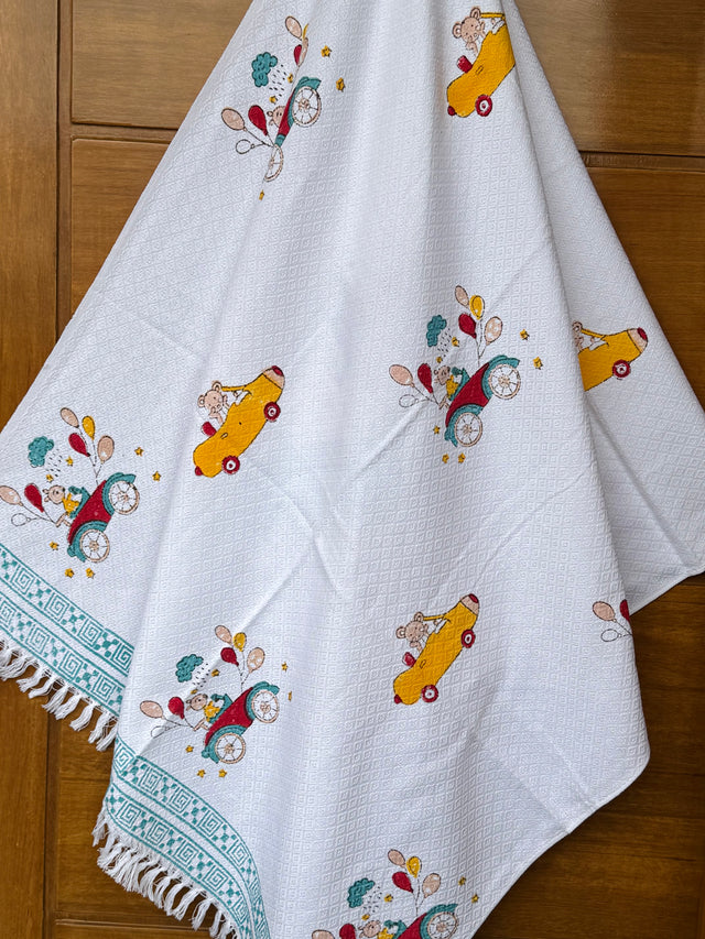 charming-car-motif-kids-towel-cotton-jacquard-weave