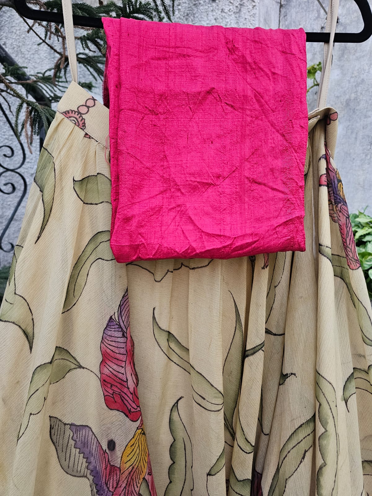 Pure Chiffon Kalamkari Skirt