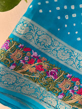 chiniya-silk-bandhani-saree-with-embroidered