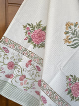 classic-floral-panel-design-on-cotton-waffle-weave-towel