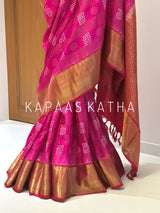 Classic Royale Kanjivaram Silk Pure Bandhani Saree
