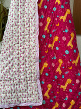 sustainable-pink-dohar-with-giraffes-and-space-motifs-handcrafted-by-jaipur-artisans-ideal-for-new-zealand-and-dubai