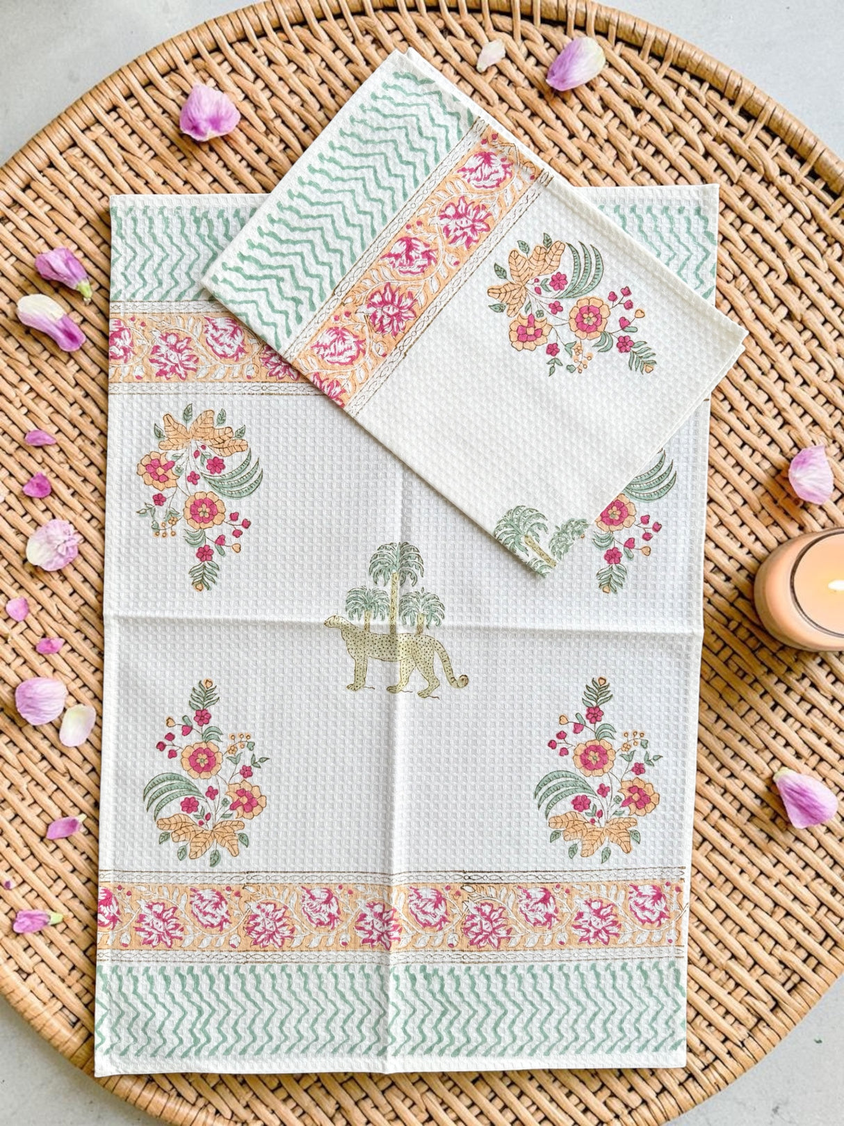 cotton-waffle-weave-towel-set-handblock-printed-daily-luxe