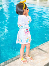 best-selling unisex cotton bathrobe for kids teddy bear elephant print, global shipping to Singapore, Kuwait