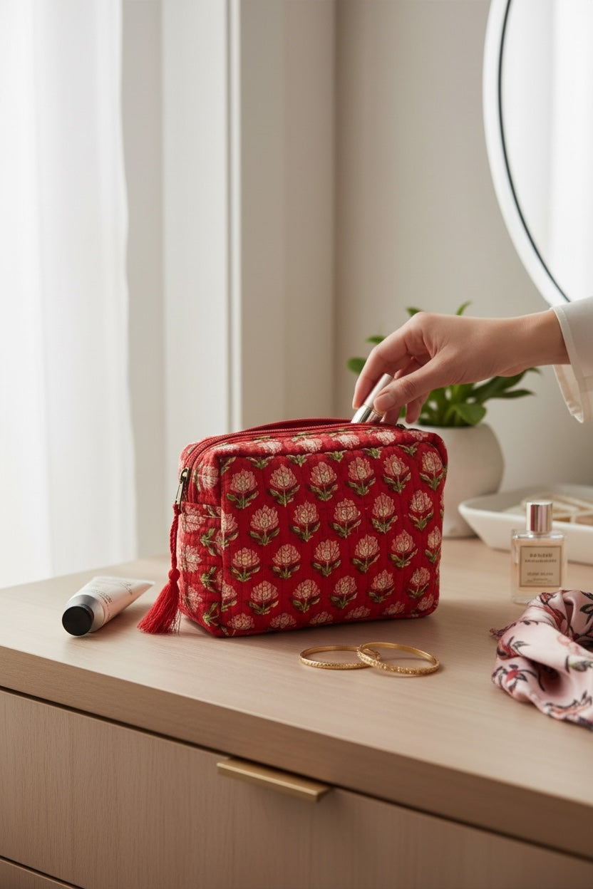 cushioned-cotton-scarlet-floral-bud-quilted-organizer