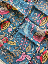 Bangalore Silk Pen Kalamkari Blouse Fabric