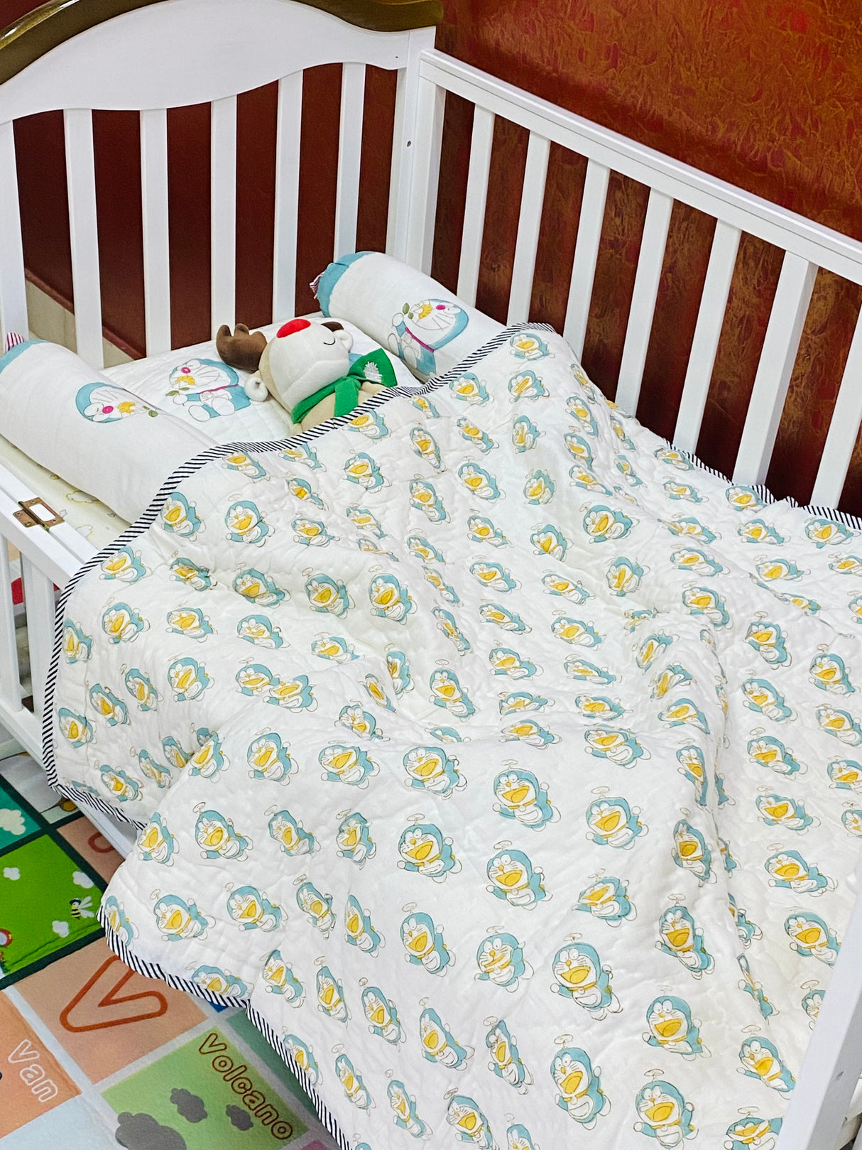 doraemon-cot-kids-sheet-blanket-back-view-two