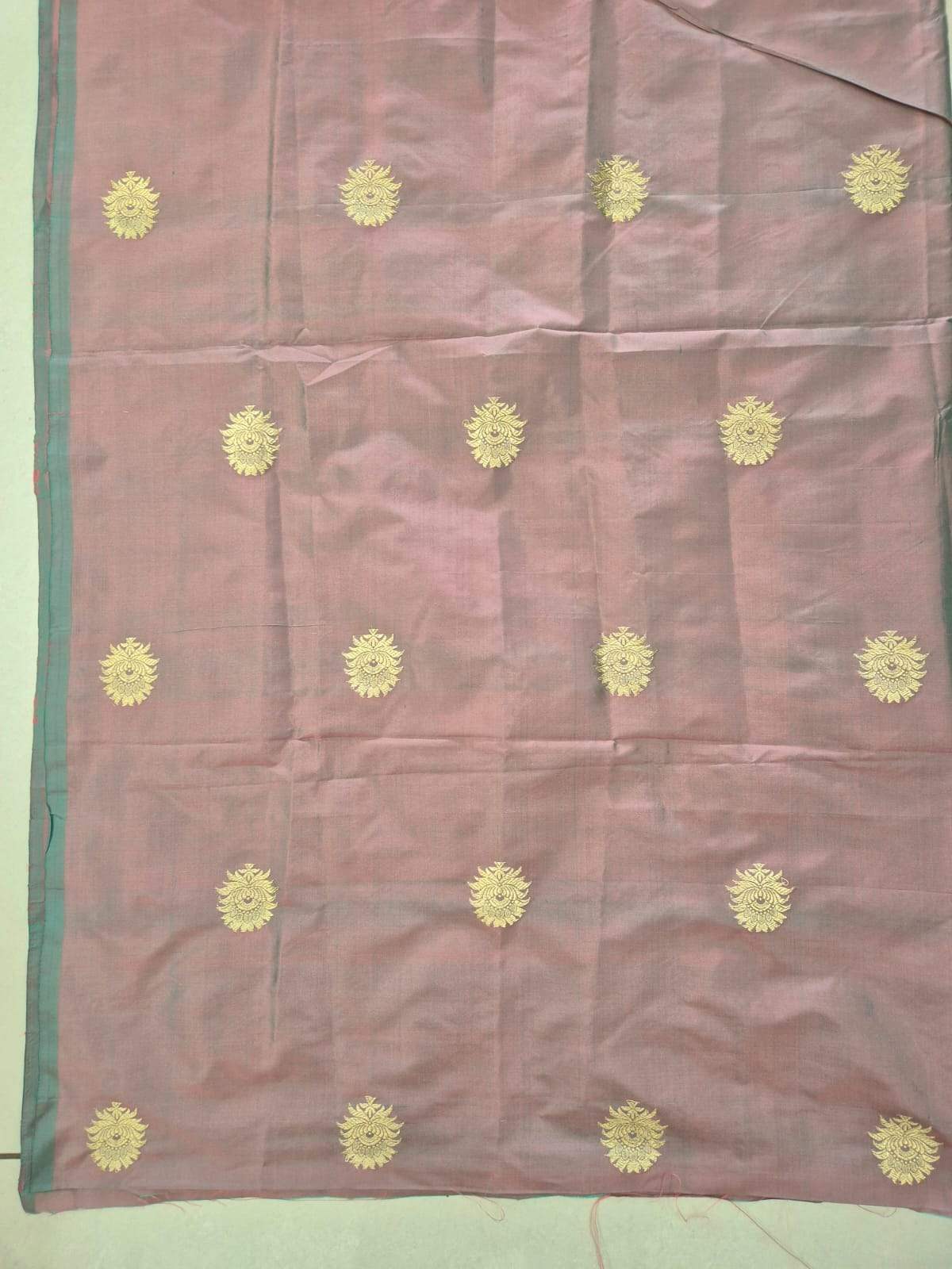 Shade of Dusty Mauve Pure Banarasi Silk Blouse Piece