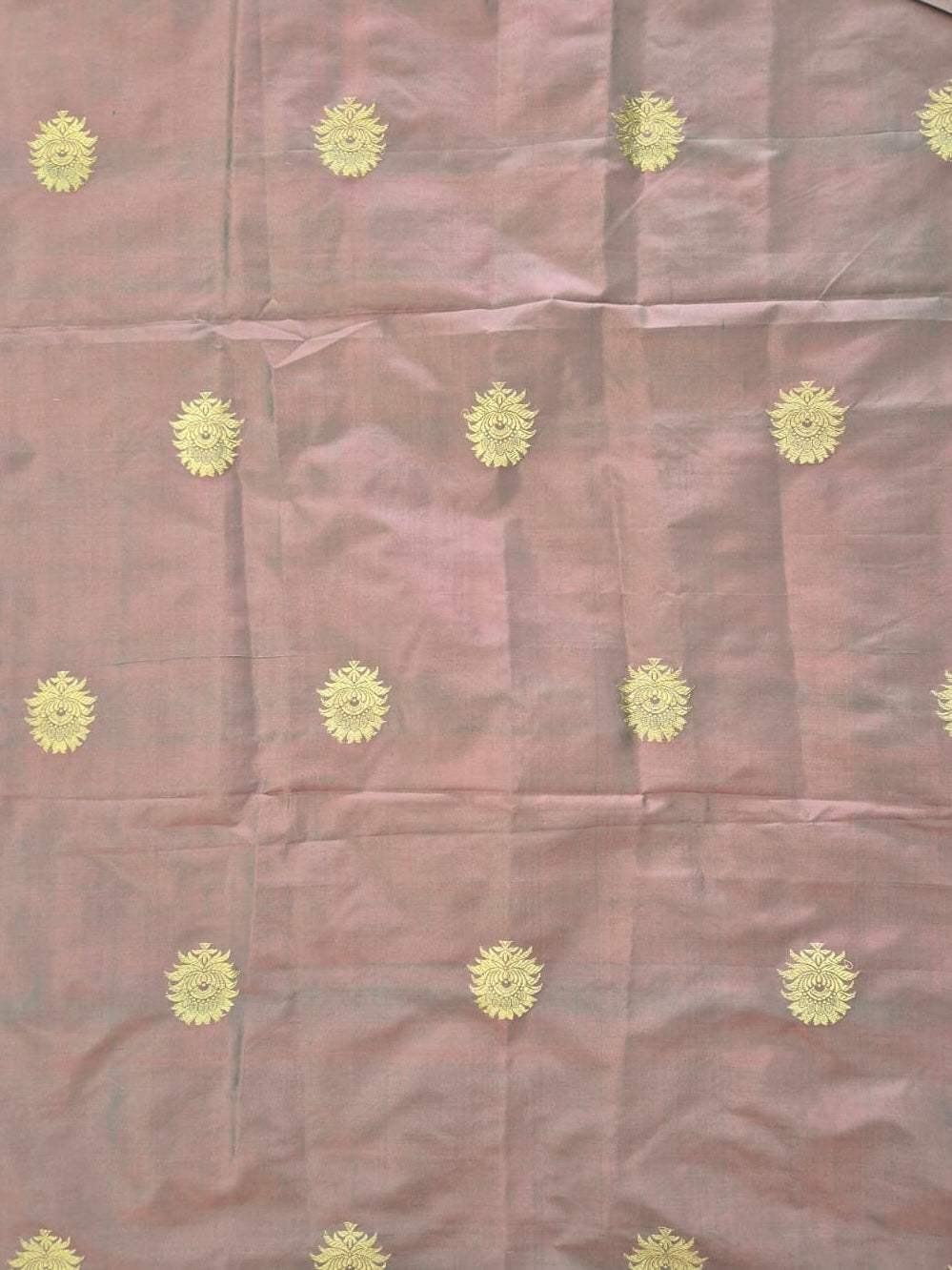 Shade of Dusty Mauve Pure Banarasi Silk Blouse Piece