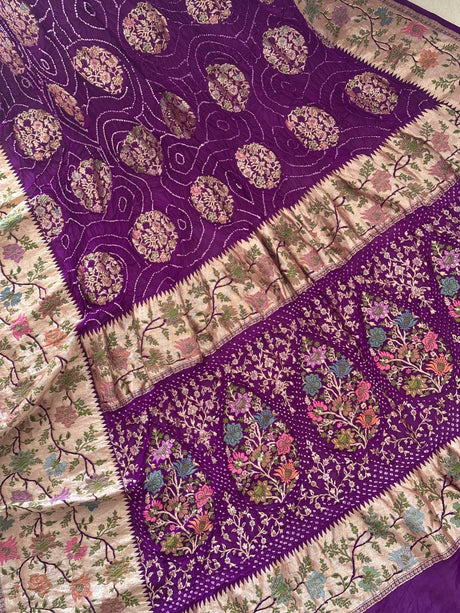 elegant-banarasi-georgette-bandhani-saree