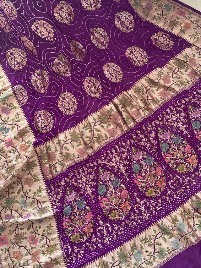 elegant-banarasi-georgette-bandhani-saree