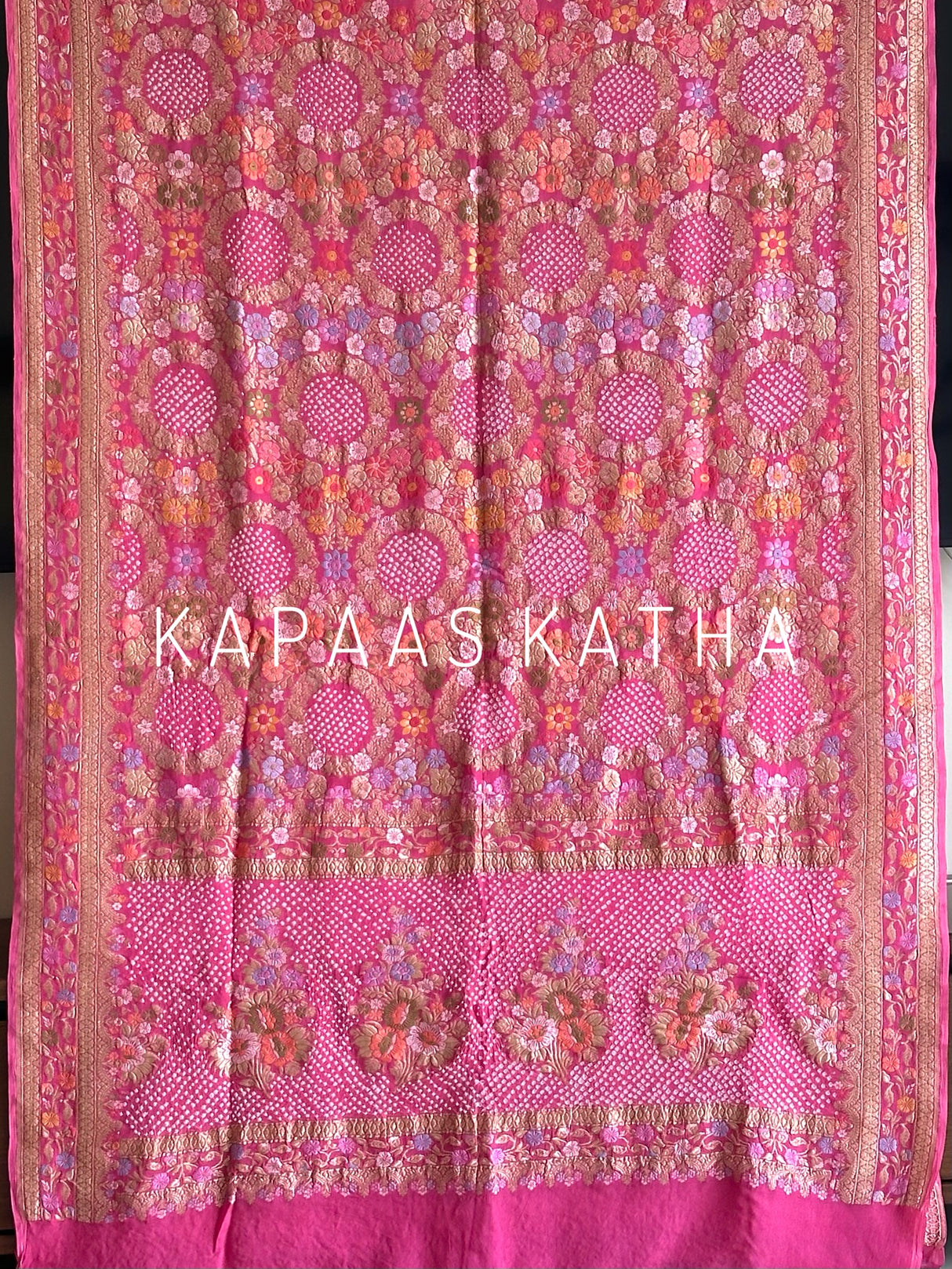 elegant-bandhej-georgette-saree-style