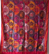 elegant-handloom-red-mulberry-silk-ikat-patola-saree-with-animal-motifs