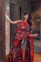 elegant-handloom-red-mulberry-silk-ikat-patola-saree-with-animal-motifs