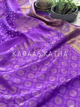 elegant-kanjivaram-bandhani-silk-saree