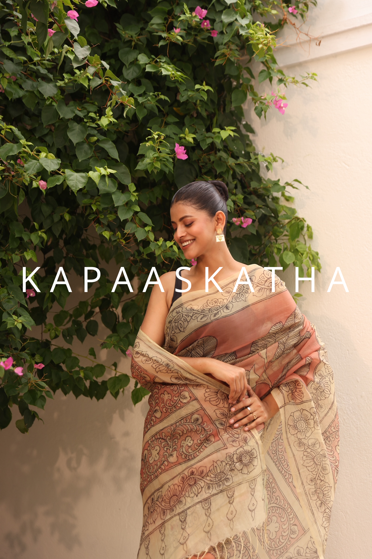 elegant-pure-kalamkari-organza-saree