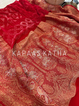 elegant-red-bandhani-saree
