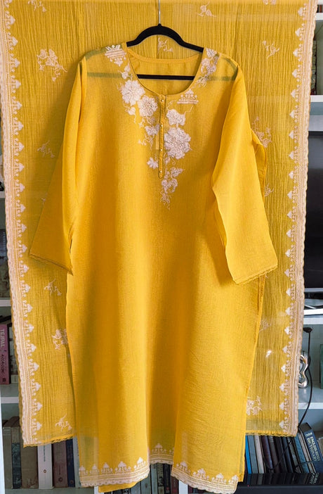 elegant-subtle-unstitched-mulchanderi-embroidered-3pc-suit-set-yellow