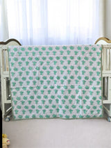 jungle theme green dohar blanket