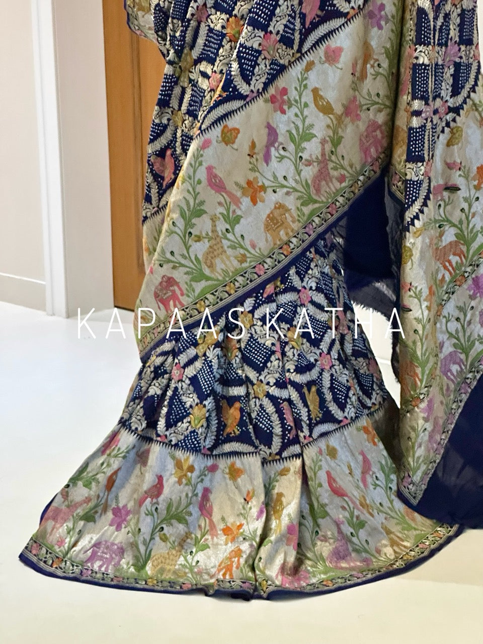 Ethereal Pure Bandhani Handloom Banarasi Georgette Saree