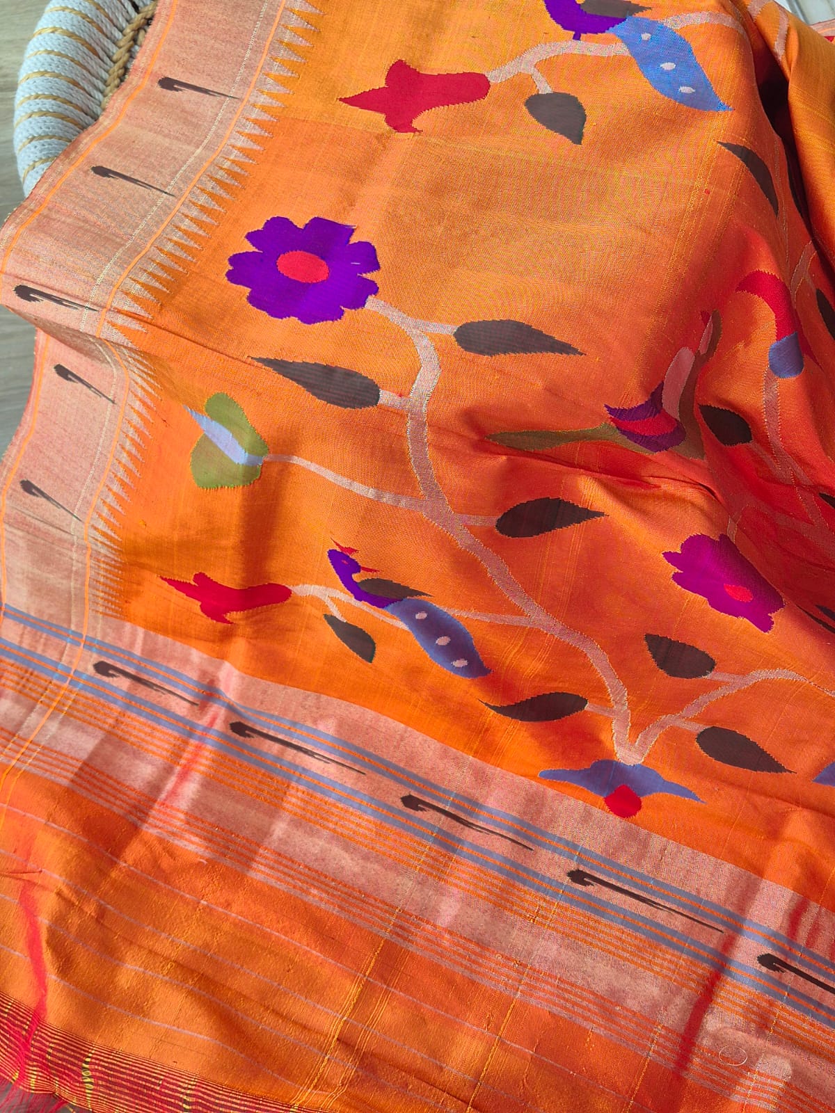 ethnic-paithani-dupatta-with-temple-textile-influence