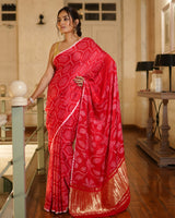 ethnic-sindoor-red-gajji-silk-bandhani-saree
