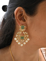 Exclusive Handcrafted 92.5 Silver Pendant and Earrings Inspired By Mughal Era