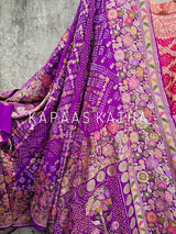 exclusive-pink-banarasi-georgette-bandhani-lehenga-with-dupatta