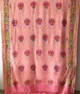 Pink Pure Banarasi Georgette Bandhani Saree