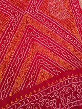exclusive-red-banarasi-silk-bandhani-lehenga-with-pure-banarasi-georgette-dupatta