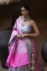 Extravagant Banarasi Tissue Georgette Lehenga with Pure Silk Paithani Dupatta