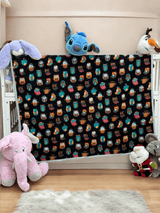 colorful owl print dohar for toddlers breathable mulmul cotton handcrafted