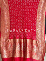 exquisite-red-georgette-saree