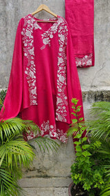 festive-and-vibrant-pink-colour-chanderi-2-piece-semi-stitched-suit-set