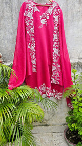 festive-and-vibrant-pink-colour-chanderi-2-piece-semi-stitched-suit-set