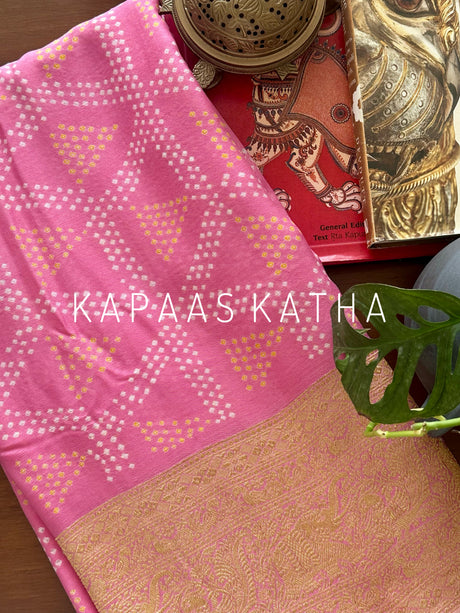 festive-gossamer-bandhani-handloom-banarasi-georgette-saree