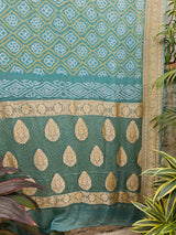 festive-green-banarasi-bandhani-georgette-saree