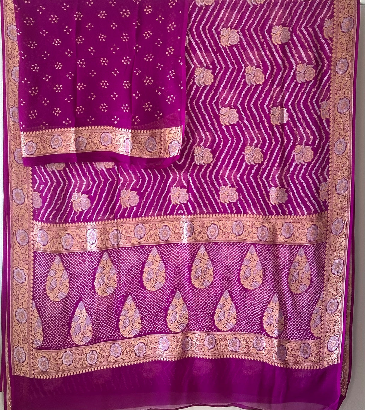 festive-handloom-bandhani-georgette-saree