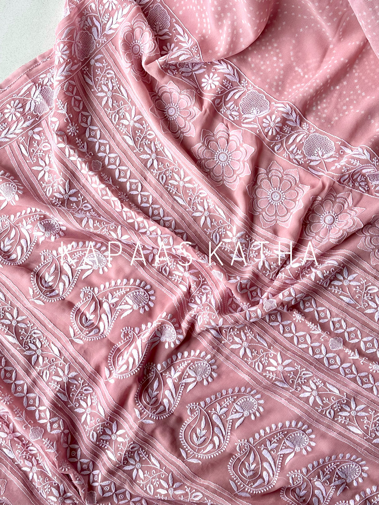 festive-luxe-bandhani-lucknow-chikankari-banarasi-georgette-saree